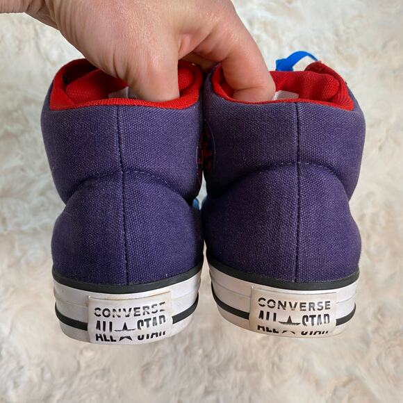 Converse All Star Slip On Sneakers Junior Size 2 Unisex Red White and Blue Shoes - Picture 9 of 11